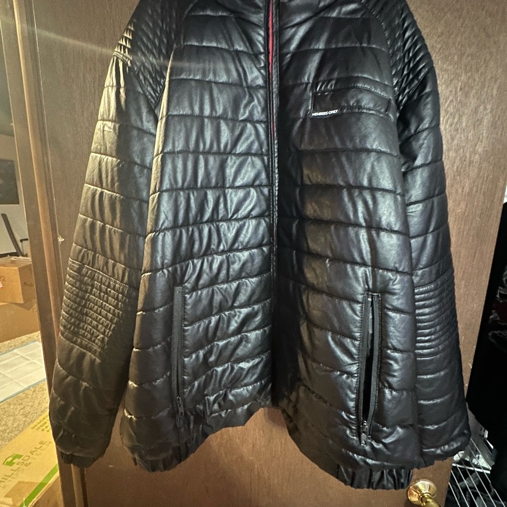 Members Only Black Quilted Puffer Jacket
